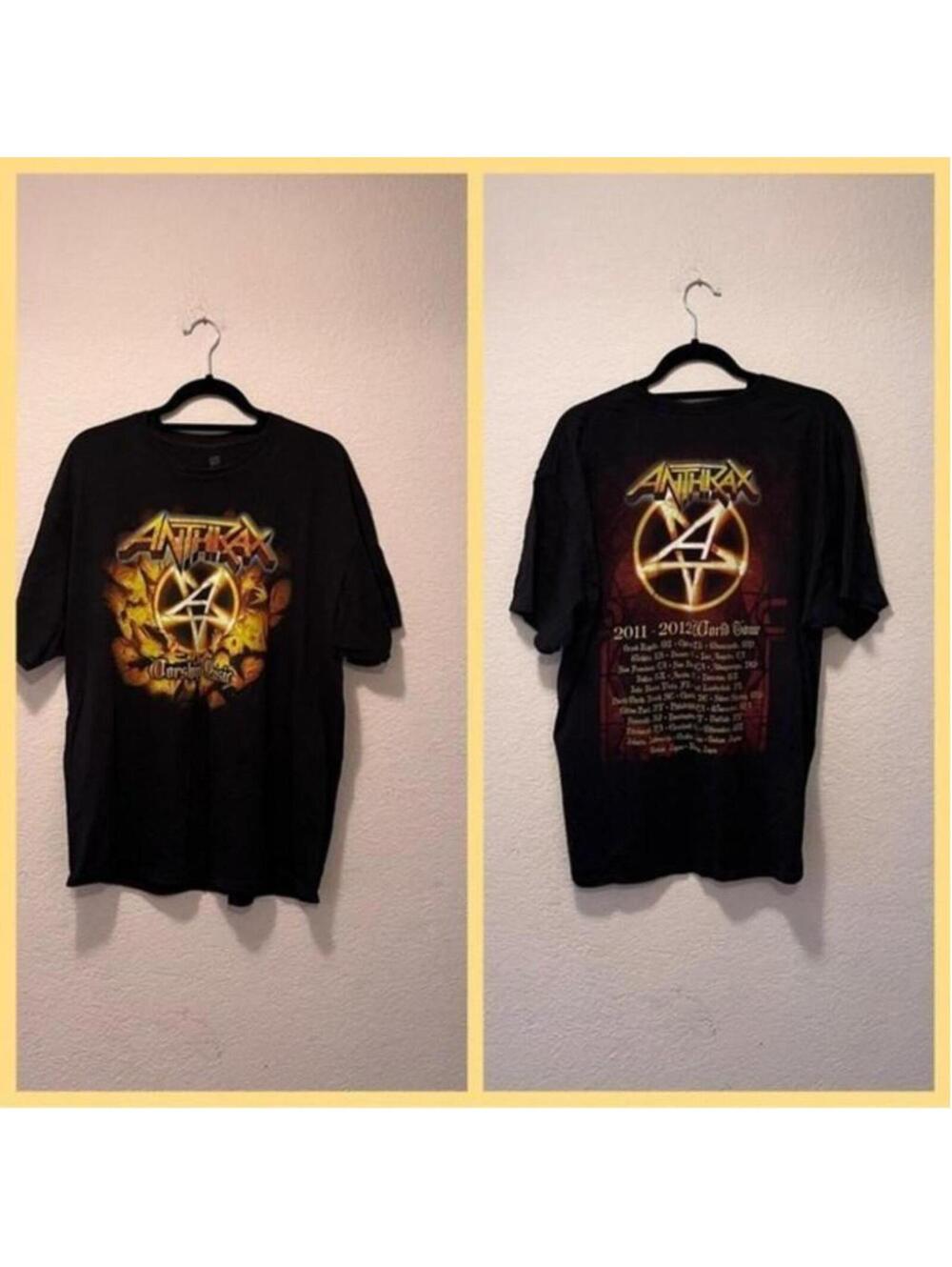 Anthrax 2011-2012 Tour Black Graphic T-Shirt